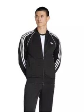 adidas Originals Track Suit - Black with White Three-Stripes detailing